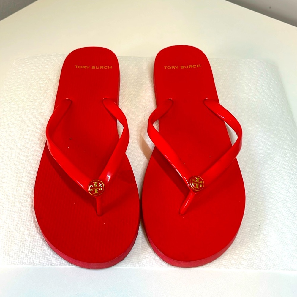 Tory Burch Red Flip Flops